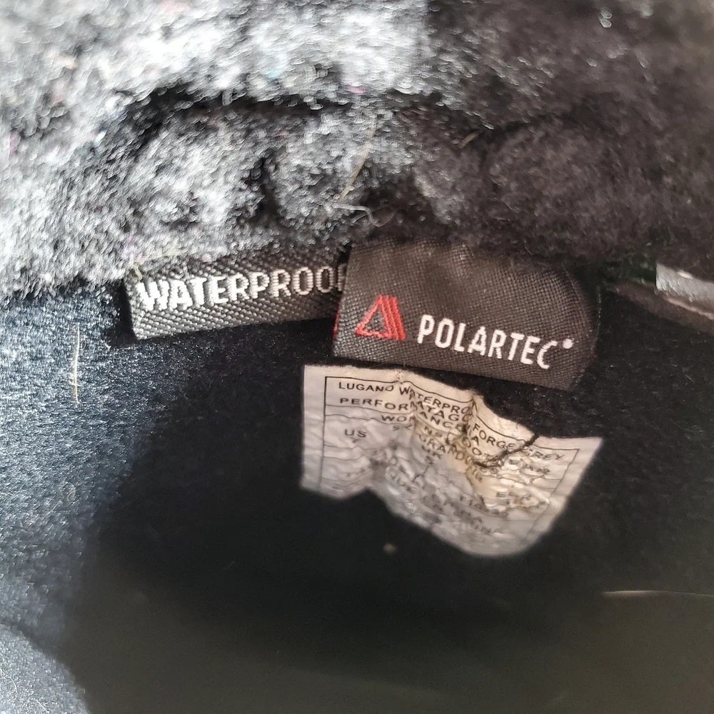 Patagonia Lugano Waterproof Leather Polartec Insulated Boots Size 7 Forge Grey